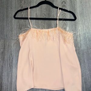 Zara pink feather tank